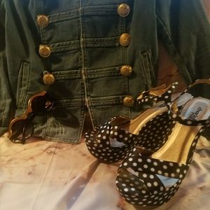Retro cutie Charlotte Russe polka dot platforms